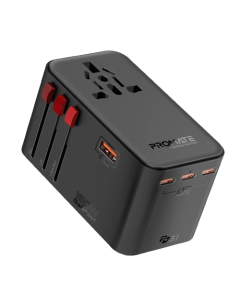 Promate 160W GaNFast Universal Travel Adapter with Multiple Ports