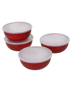 KitchenAid set of 4 bowls with lid, Empire Red