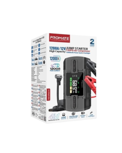 Promate 12V High-Capacity Jump Starter with 12000mAh Power Bank